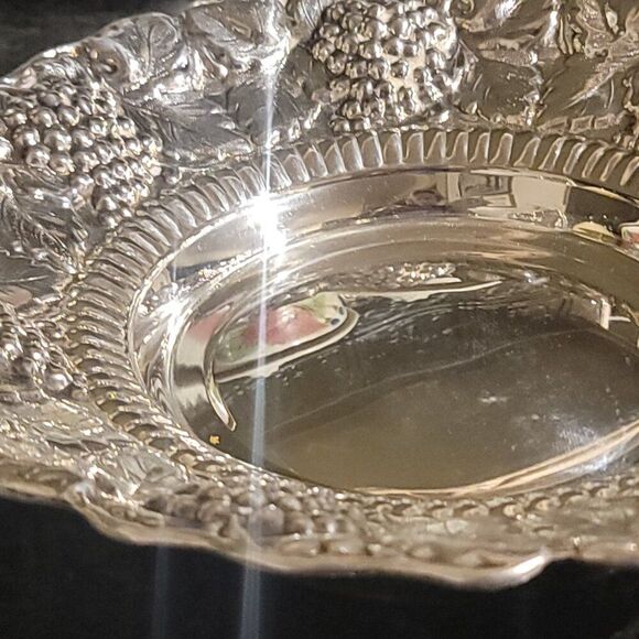 William Adams SPAIN Vintage Fine Silverplate 11.25" Repousse Bowl Rococo Revival - Picture 2 of 11